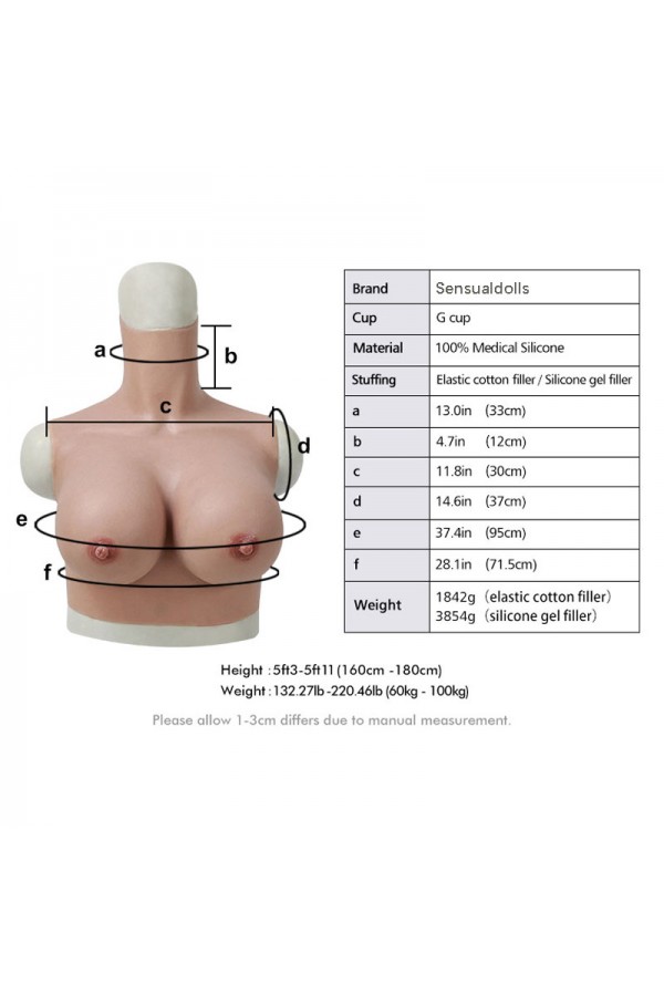 G Cup Silicone Breast Forms for Crossdressers Transgender