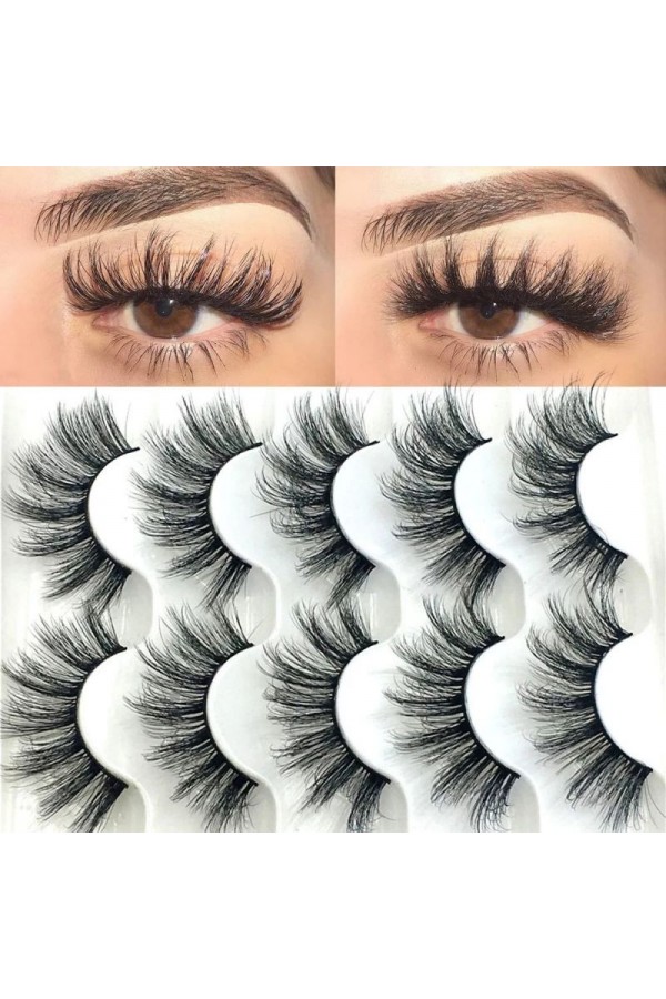 Criss-cross Fake Eyelashes False Eyelashes Natural Long Eyelash Extensions 5 Pairs