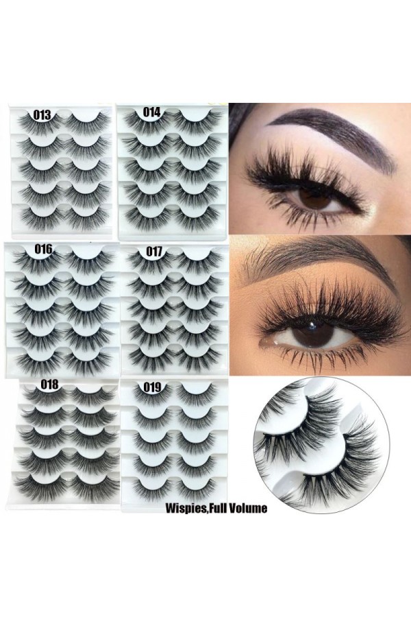 Criss-cross Fake Eyelashes False Eyelashes Natural Long Eyelash Extensions 5 Pairs