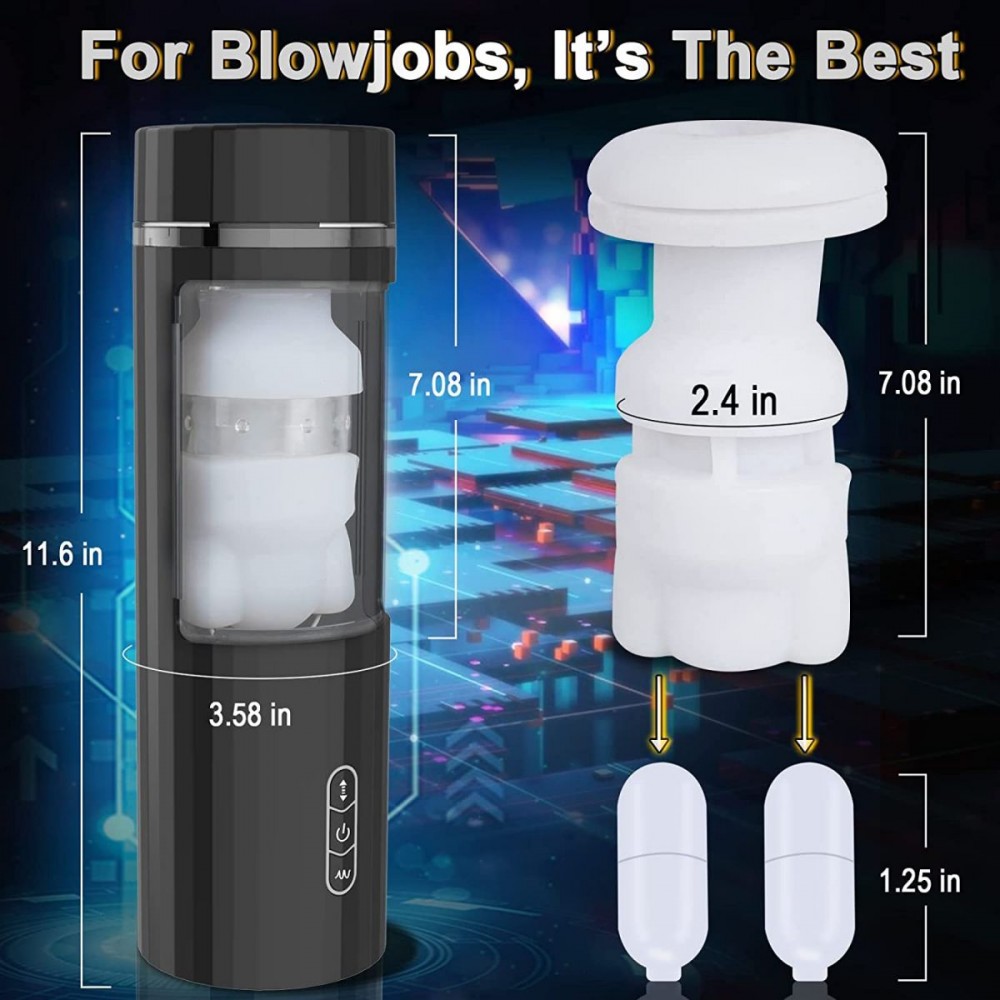 Blowjob Machine Male Masturbator With 6 Thrustsand Suctions 7 Vibrations Hands Free Thrusting Male
